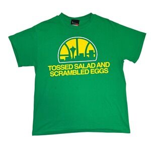Feels So Good Frasier Tossed Salad and Scrambled Eggs Green T-Shirt Mens Large